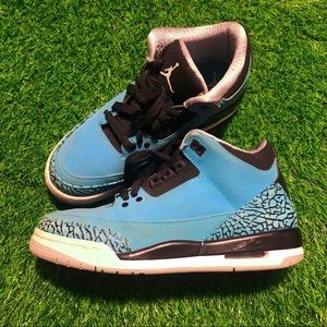 Air Jordan 3 Retro Cement Powder Blue Sz 6.5Y